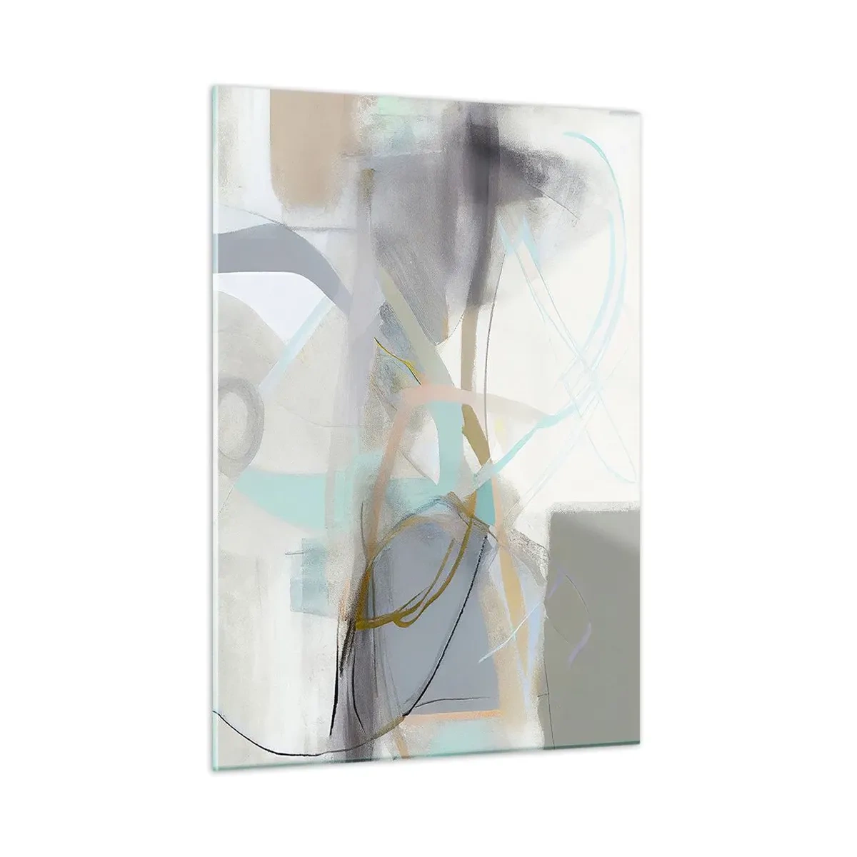 Glastavla - Bild på glas - Dimmig abstraktion - 50x70 cm