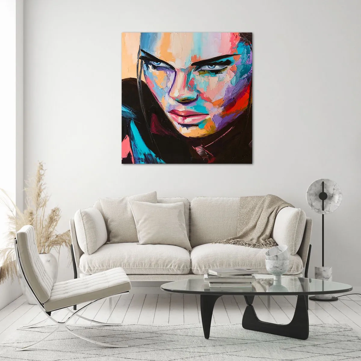 Glastavla - Bild på glas - Vilt hjärta - 70x70 cm