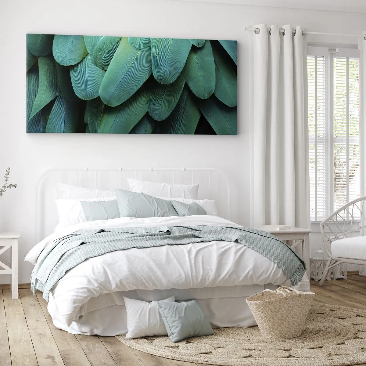 Canvastavla - Bild på duk - Precision av papegojans natur - 100x40 cm