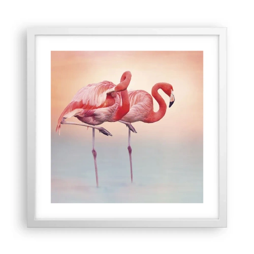 Affisch i vit ram - I solnedgångens färg - 40x40 cm