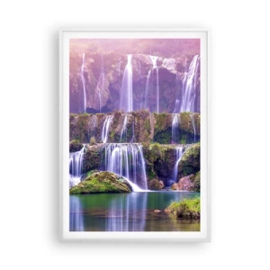 Affisch i vit ram - Trappan till himlen - 70x100 cm