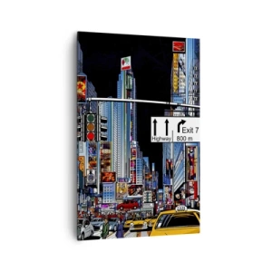 Canvastavla - Bild på duk - En natt som i serierna - 80x120 cm