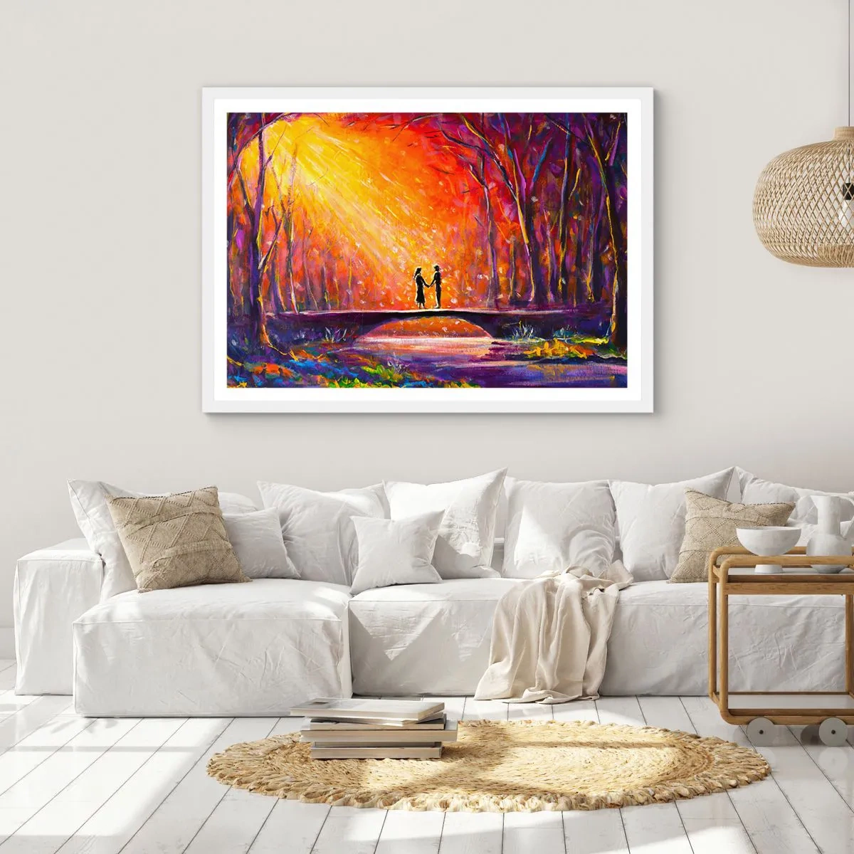 Affisch i vit ram - Himlen älskar också dem - 91x61 cm