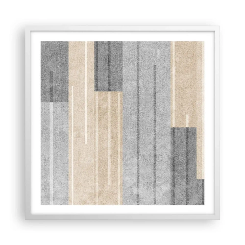 Affisch i vit ram - Komposition: allt i lod - 60x60 cm