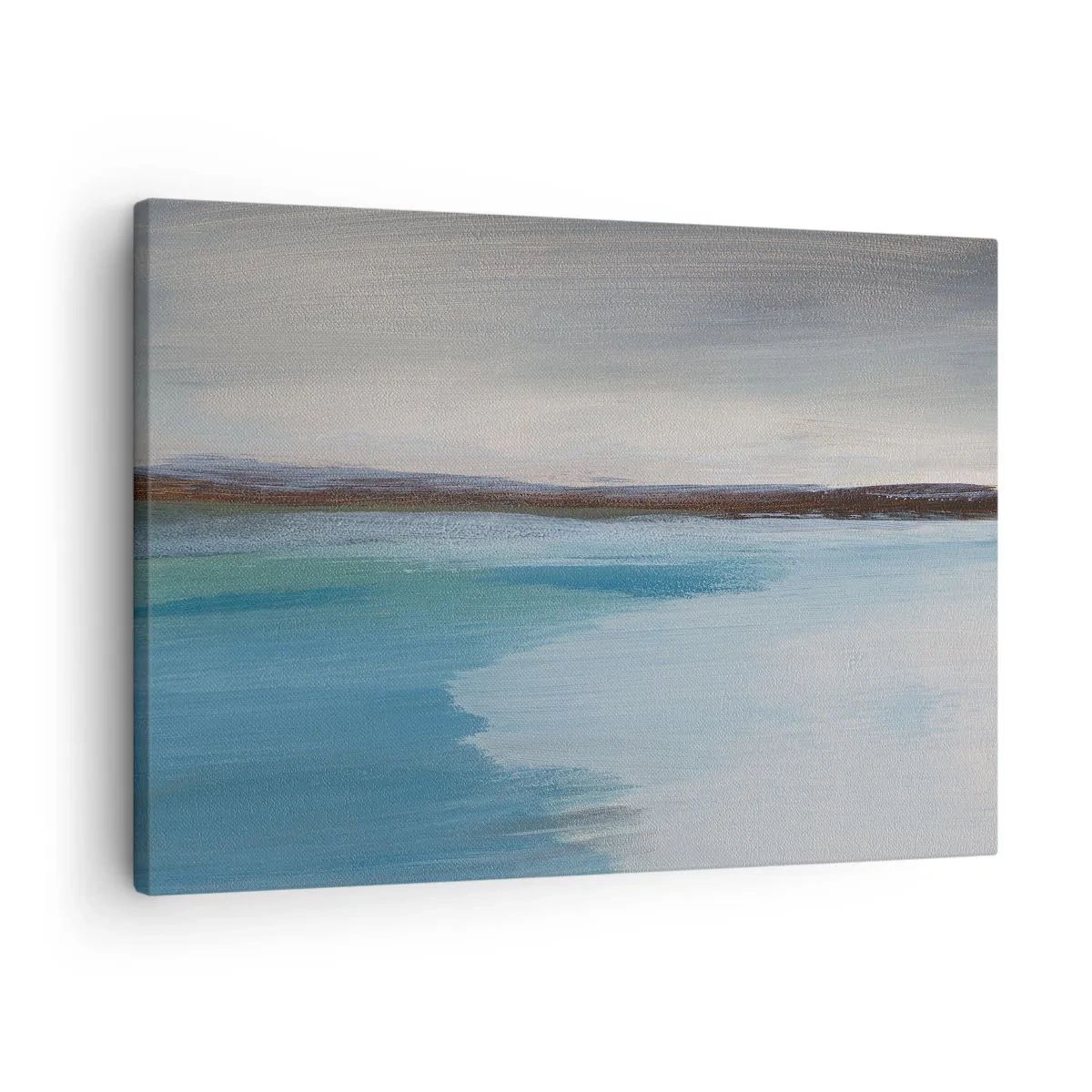 Canvastavla - Bild på duk - Ett minimalistiskt landskap med vattenlinje och horisont - 70x50cm - Horisontellt landskap - Modern väggdekoration för vardagsrum och sovrum ARTTOR
