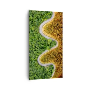Canvastavla - Bild på duk - Gränser och genombrott - 65x120 cm