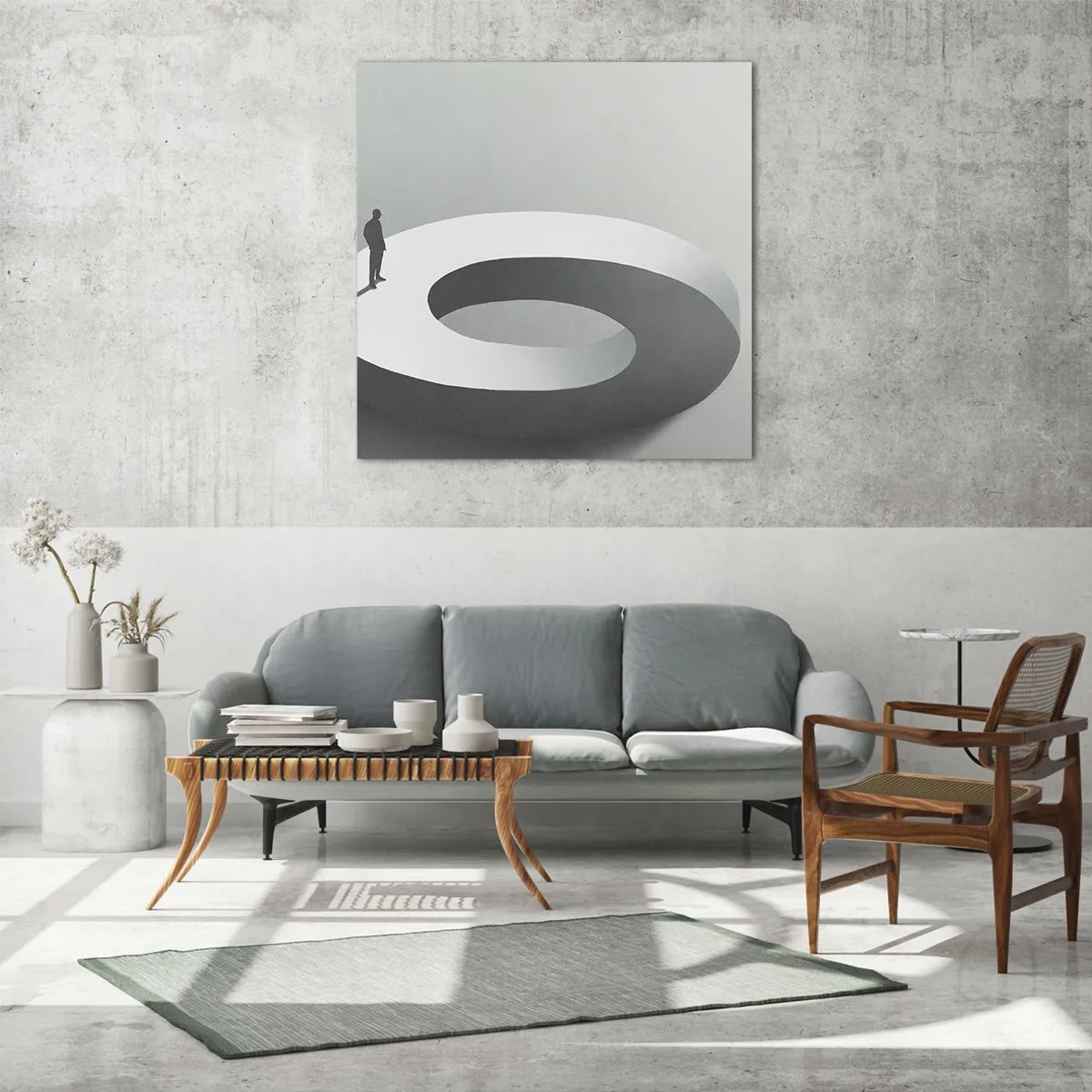 Glastavla - Bild på glas - Och försök att vara klok - 70x70 cm