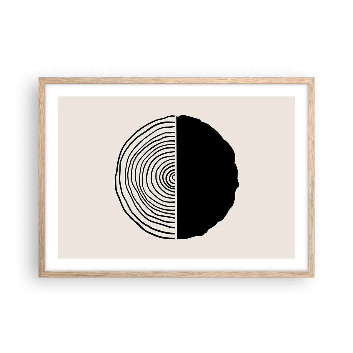 Affisch i ram av ljusek - Hälften hälften - 70x50 cm