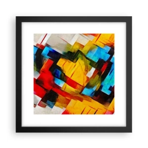 Affisch i svart ram - Färgmix - 30x30 cm