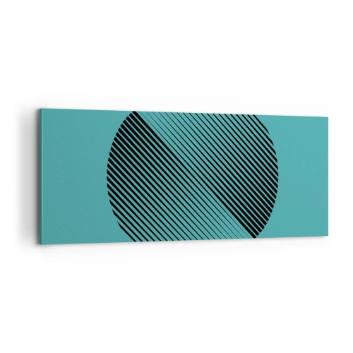Canvastavla - Bild på duk - Cirkeln - en geometrisk variation - 100x40 cm
