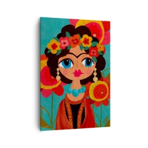 Canvastavla - Bild på duk - Vallmojungfru - 70x100 cm