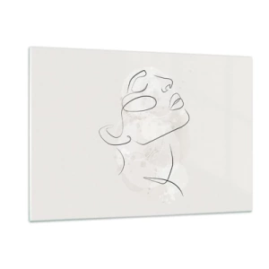 Glastavla - Bild på glas - Drömmens kontur - 120x80 cm