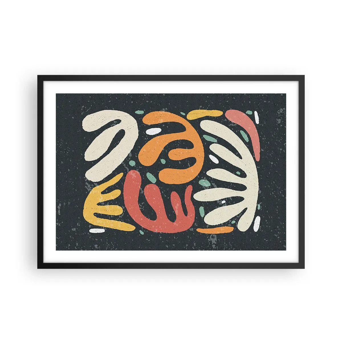 Affisch i svart ram - Komposition - Jag tar snart tag i dig - 70x50 cm