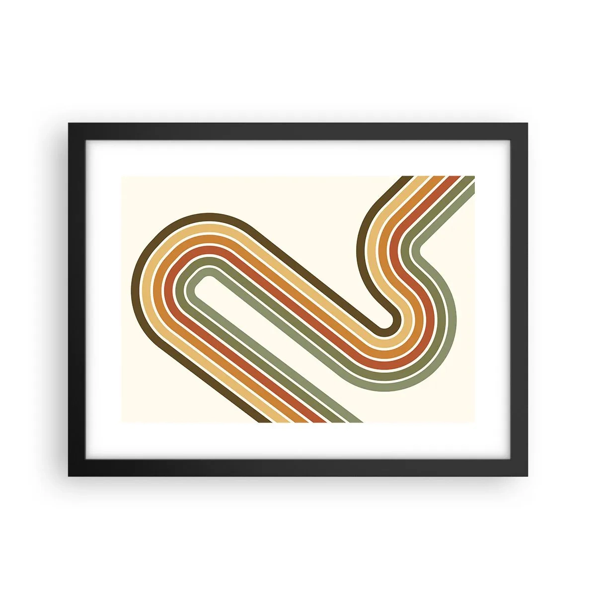 Affisch i svart ram - Zig-zack mot målet - 40x30 cm