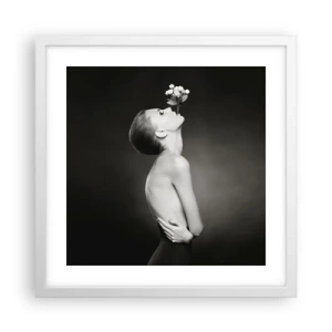 Affisch i vit ram - Excentrisk elegans - 40x40 cm