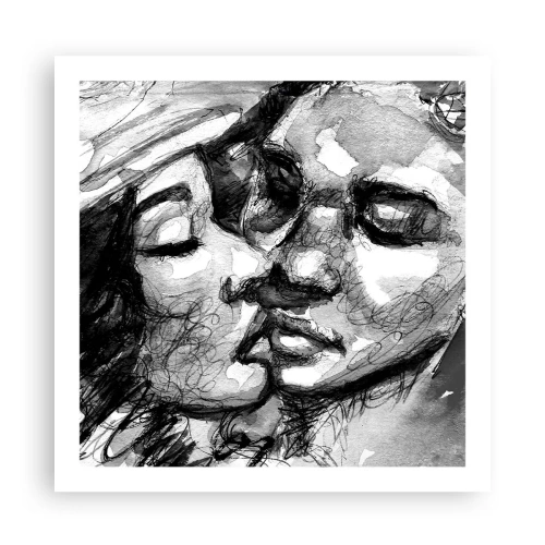 Affisch - Ett ömt ögonblick - 60x60 cm