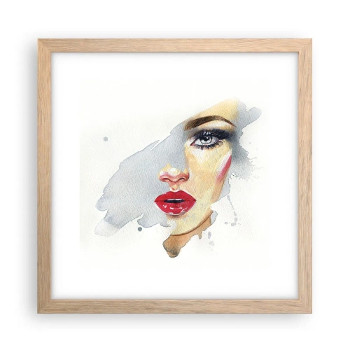 Affisch i ram av ljusek - Reflektion i vattendroppe - 30x30 cm