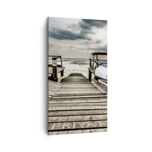 Canvastavla - Bild på duk - Stranden i norr - 45x80 cm