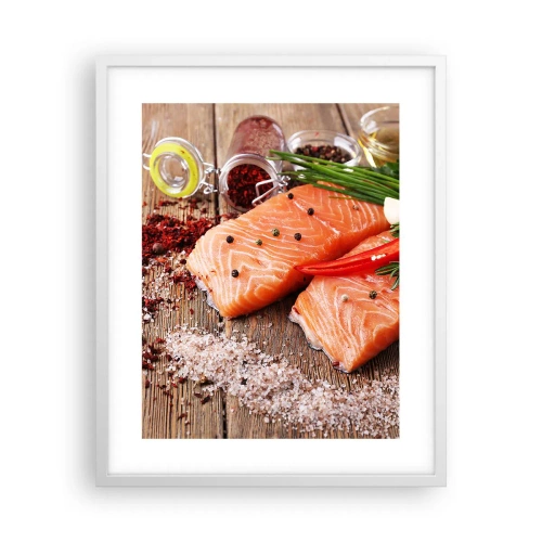 Affisch i vit ram - Norskt äventyr i köket - 40x50 cm