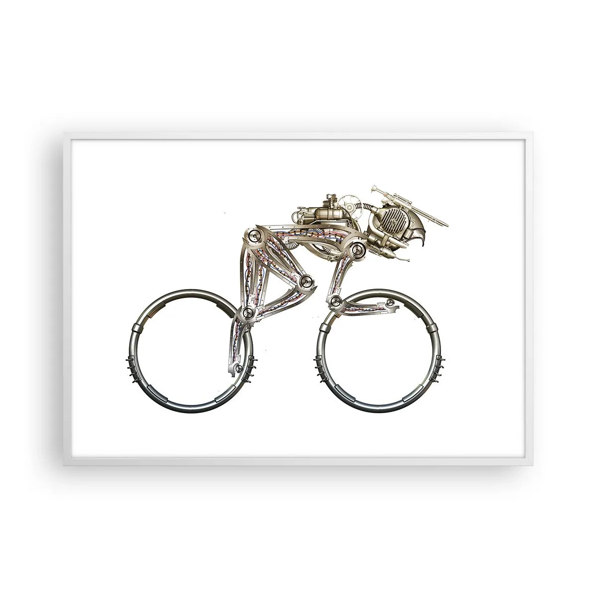 Affisch i vit ram - Underbar maskin - 100x70 cm