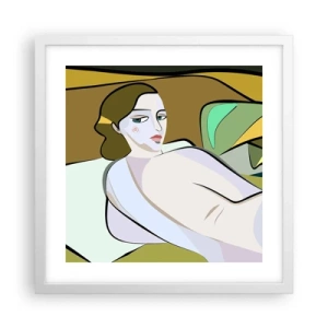 Affisch i vit ram - Intim porträtt - 40x40 cm
