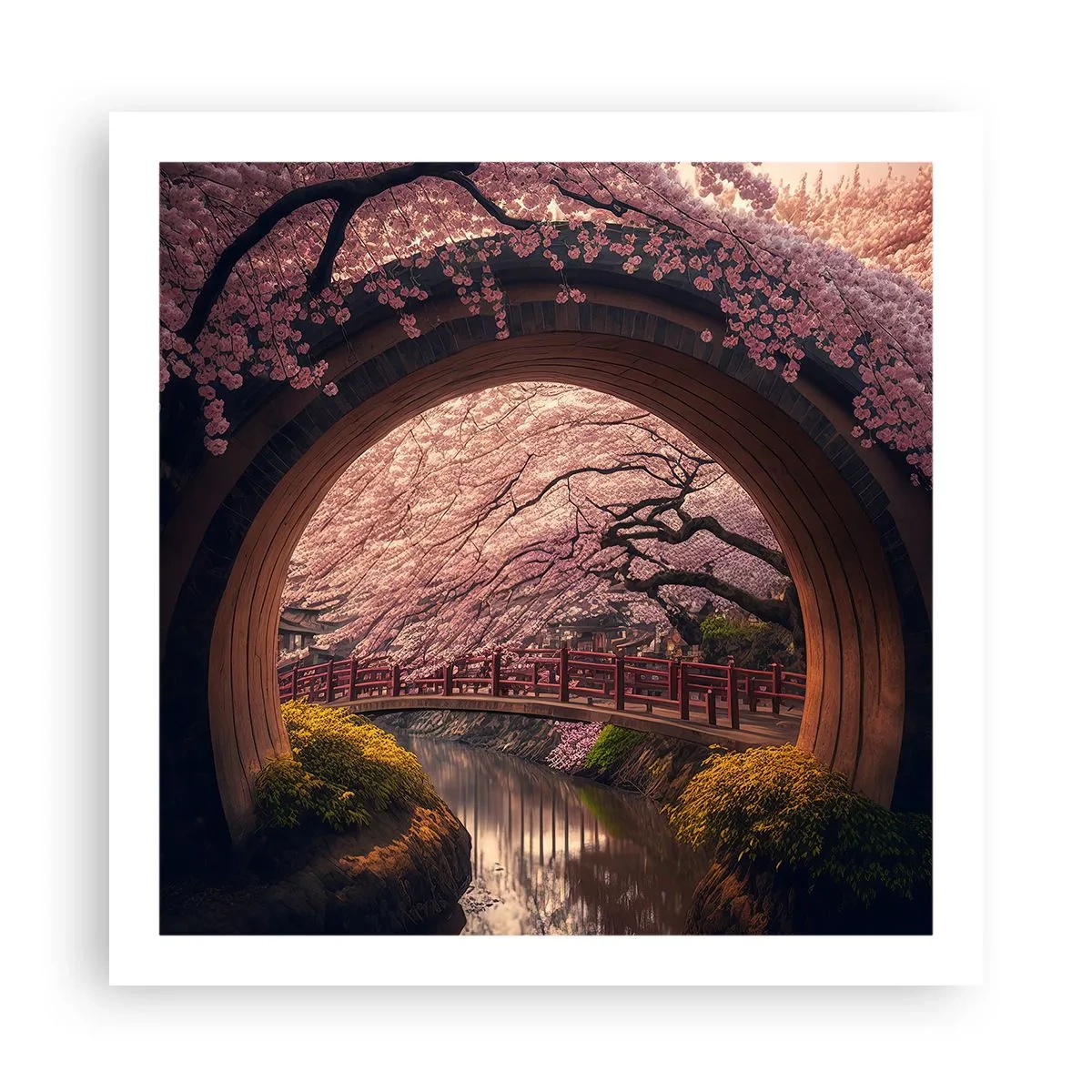 Affisch - Japansk vår - 60x60 cm