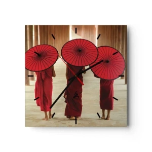 Väggklocka - Klocka på glas - På väg mot Rena landet - 30x30 cm