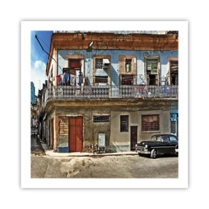 Affisch - Havana stämning - 60x60 cm