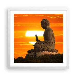 Affisch i vit ram - Utan rädsla för världen - 50x50 cm