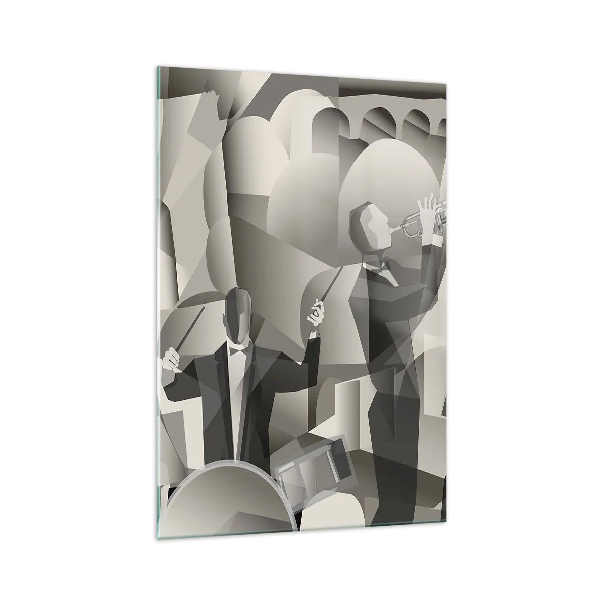 Glastavla - Bild på glas - I ljudrummet - 70x100 cm