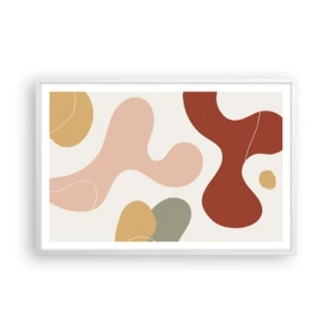 Affisch i vit ram - Ornamental zig-zack? - 91x61 cm