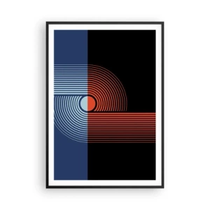 Affisch i svart ram - I en geometrisk kläm - 70x100 cm