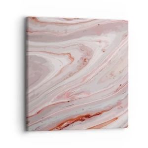 Canvastavla - Bild på duk - Flytande rosa - 30x30 cm