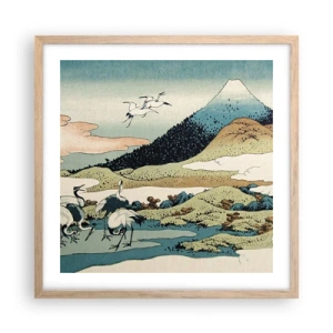 Affisch i ram av ljusek - I japansk anda - 50x50 cm