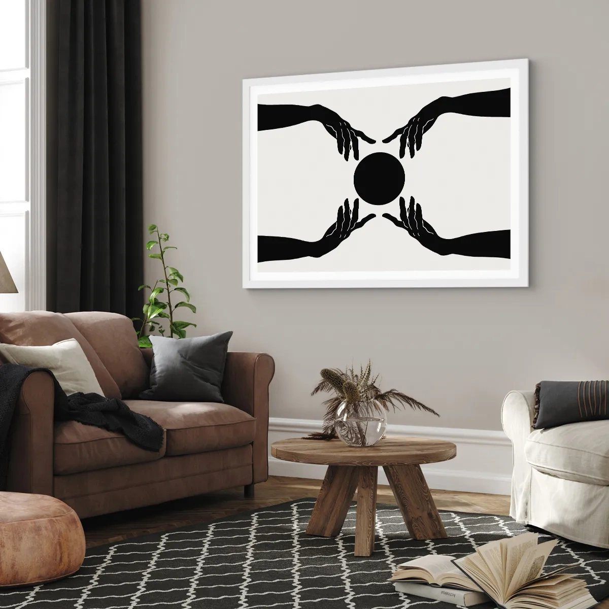 Affisch i vit ram - Ett hemligt tecken - 100x70 cm