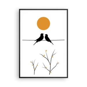 Affisch i svart ram - Näktergalens kväll - 70x100 cm