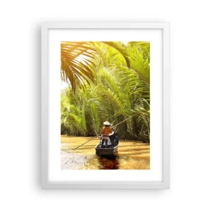 Affisch i vit ram - Genom en palmravin - 30x40 cm