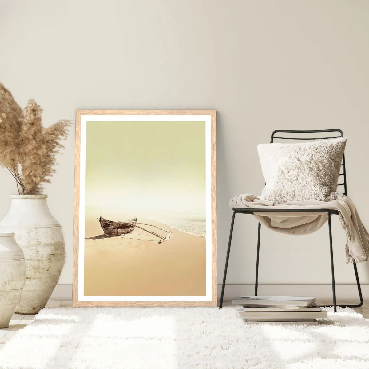 Affisch i ram av ljusek - Minne från sydliga hav - 40x50 cm