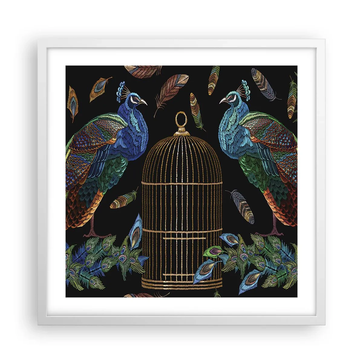 Affisch i vit ram - I kungliga kläder - 50x50 cm