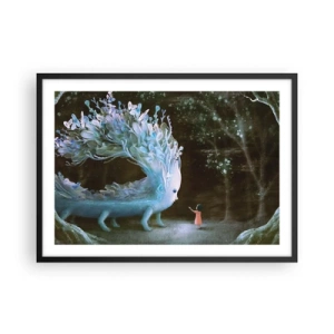 Affisch i svart ram - Fantastiskt möte - 70x50 cm