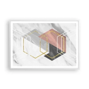 Affisch i vit ram - Kedjekomposition - 100x70 cm