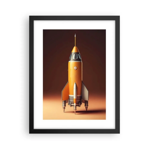 Affisch i svart ram - Det börjar med en dröm - 30x40 cm