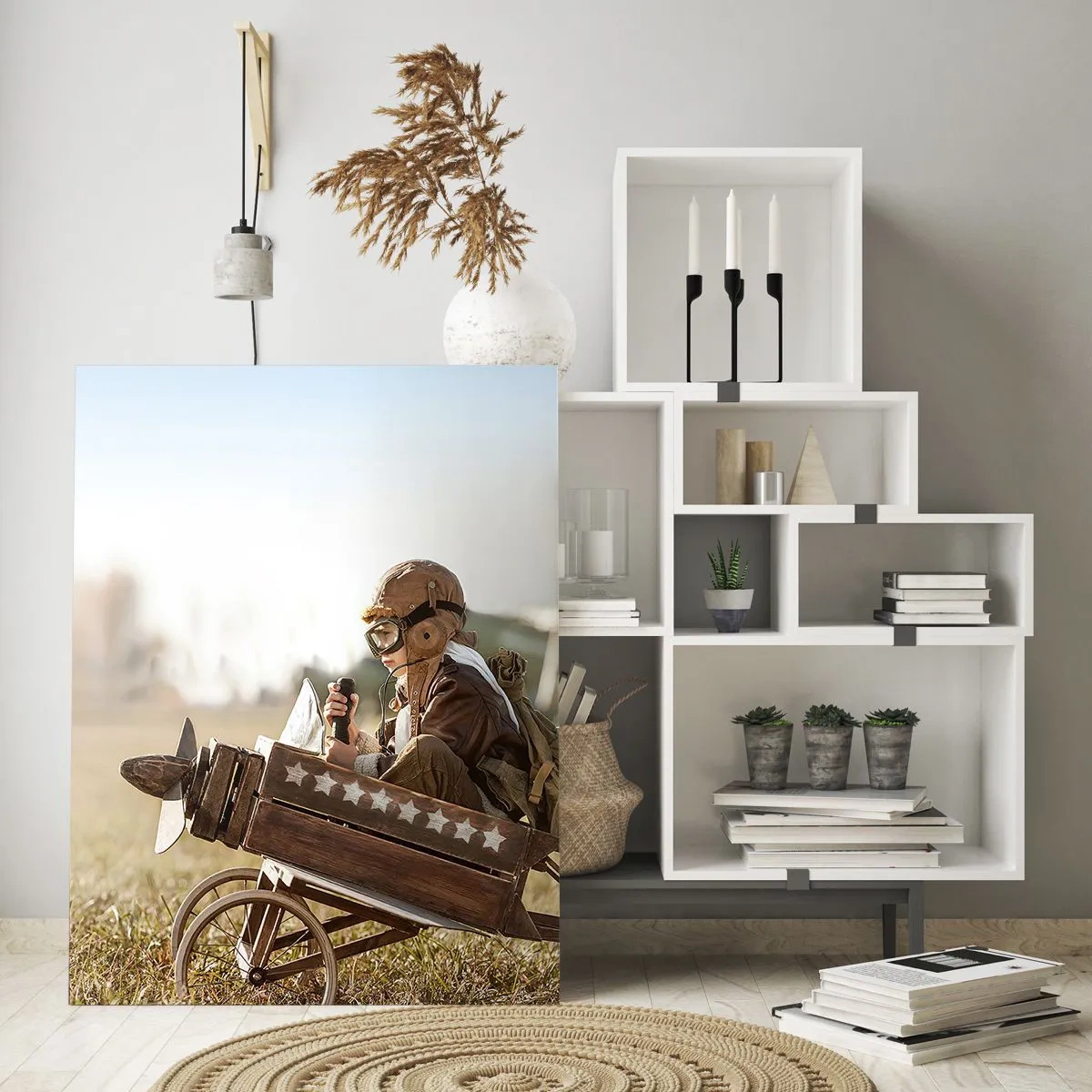 Glastavla - Bild på glas - Stort mot drömmarna - 80x120 cm