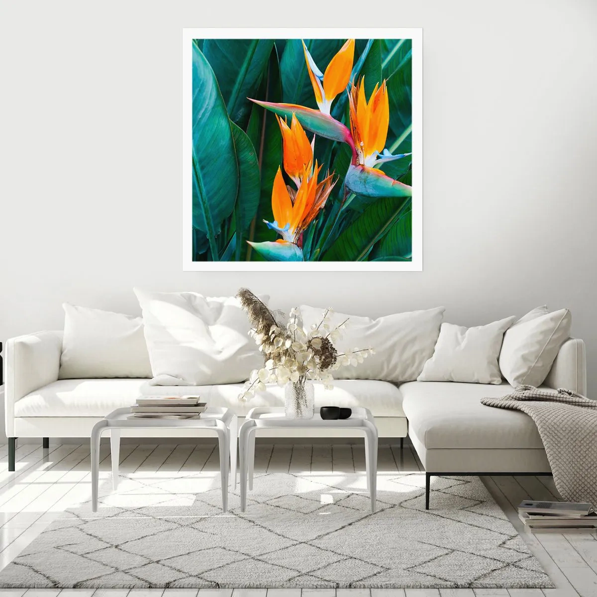 Affisch - Är det en blomma, eller en fågel? - 60x60 cm