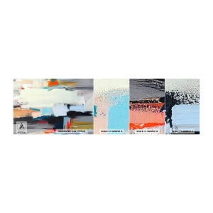 Provbit av självhäftande fototapet Deluxe Sticker - Finns det någon metod? - Modern, Färger, Minimalistisk - 100x30 cm