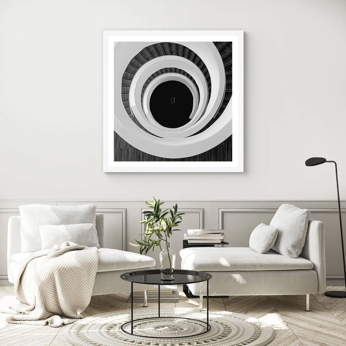 Affisch i vit ram - Till sakens kärna - 60x60 cm