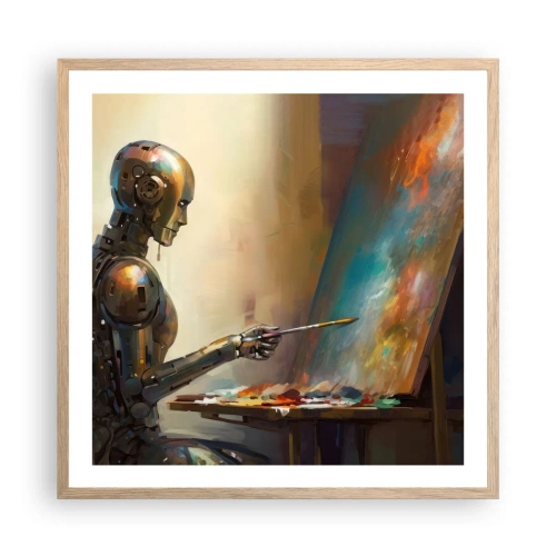 Affisch i ram av ljusek - Framtidens konst - 60x60 cm