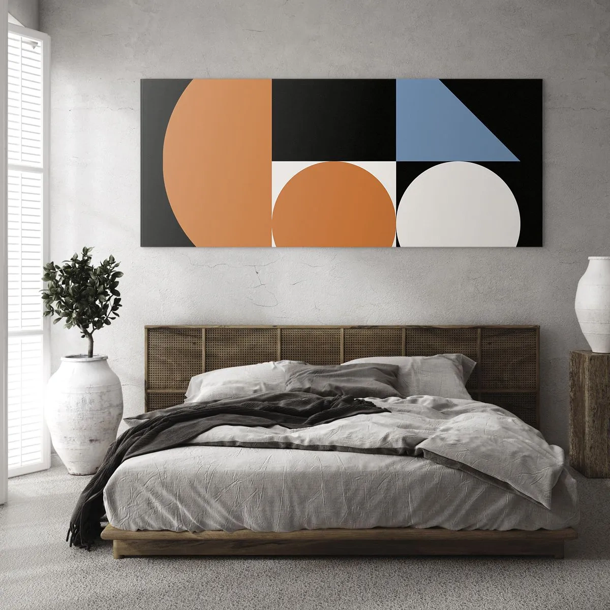 Glastavla - Bild på glas - Geometriska figurer - 120x50 cm
