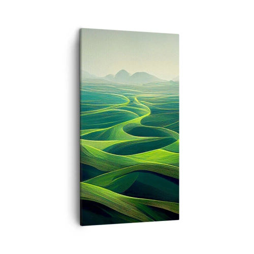 Canvastavla - Bild på duk - I gröna dalar - 45x80 cm