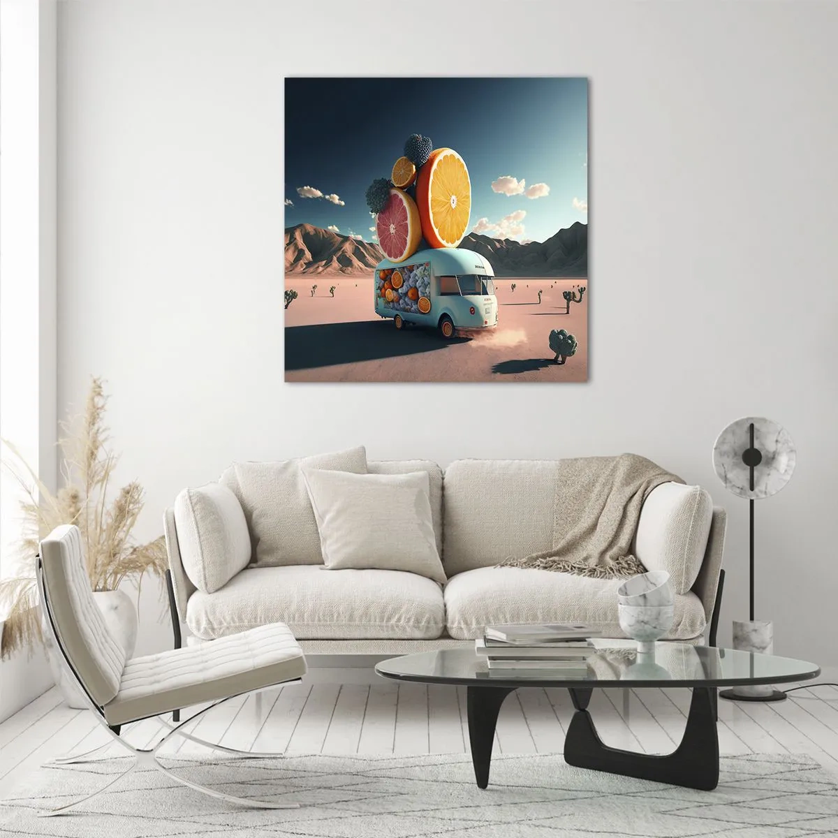 Glastavla - Bild på glas - En smak av semester - 60x60 cm